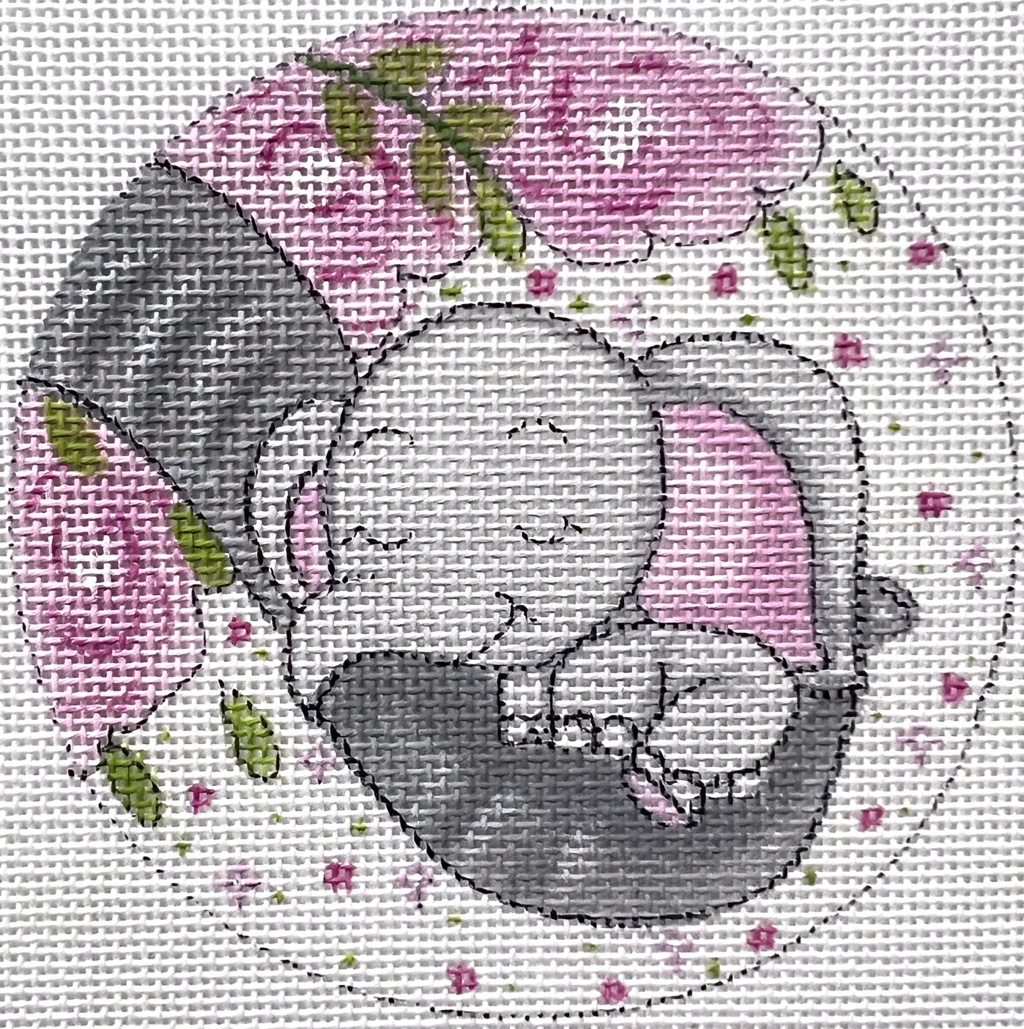 Baby Elephant w/ Flowers - Girl X477