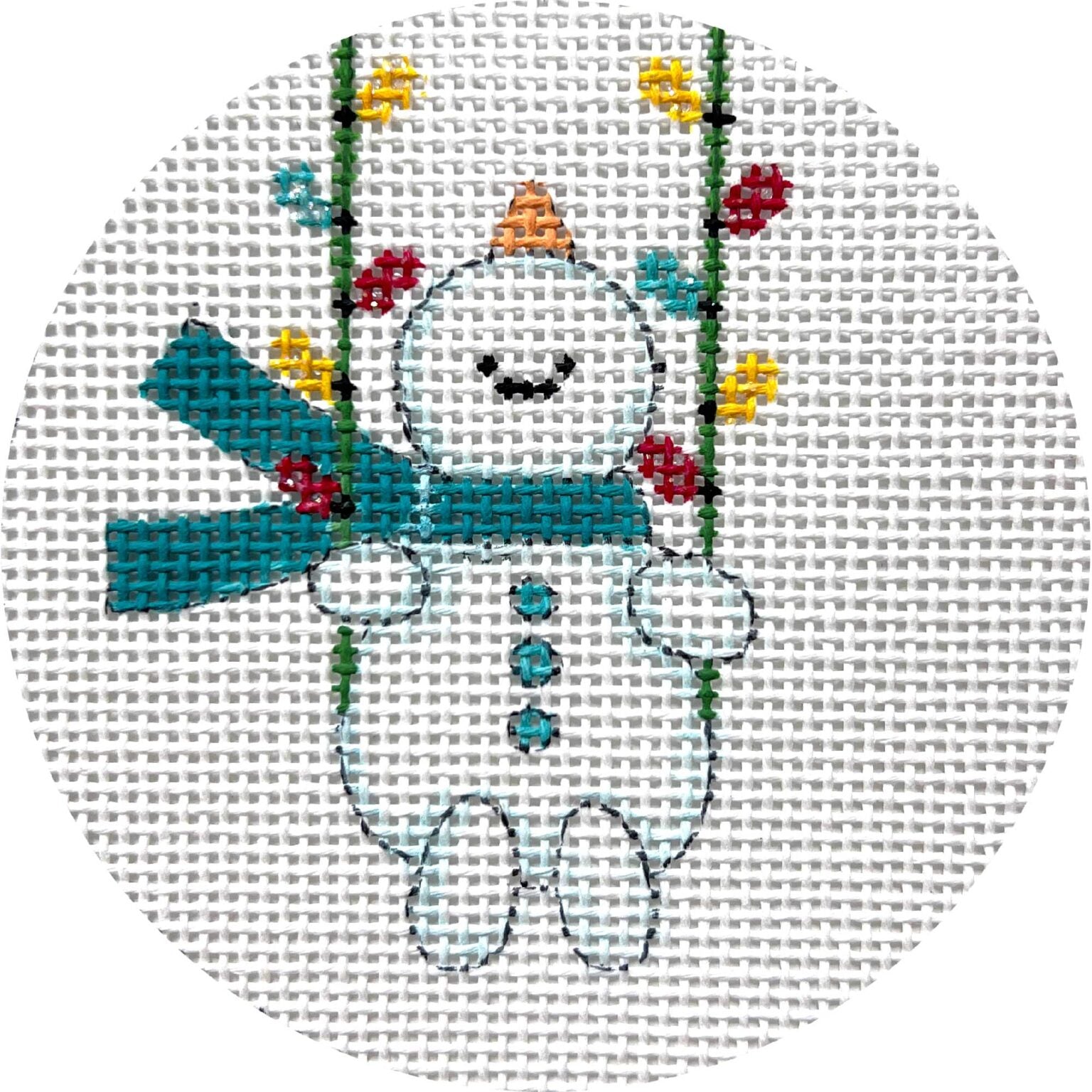 Snowman on Swing X586