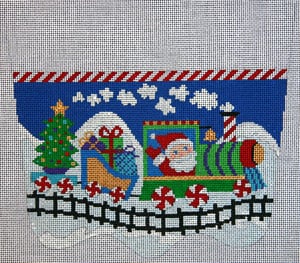 Santa's Toy Train Stocking Cuff XO-22 — Needlepoint Junction