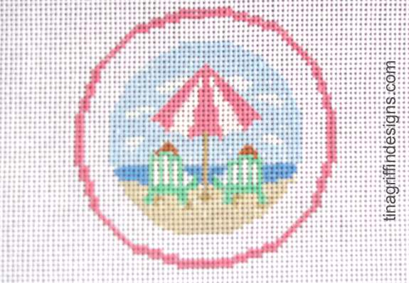 Beach Day Round EMB-004