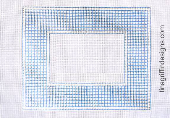 Blue & White Check Frame FR-001