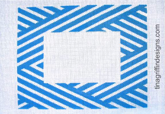 Blue & White Stripe Frame FR-004-BL