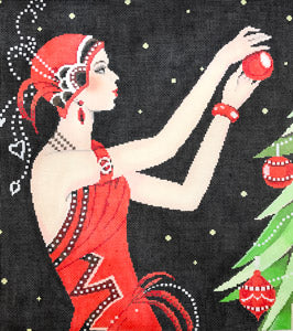 Art Deco Lady Christmas C-562b