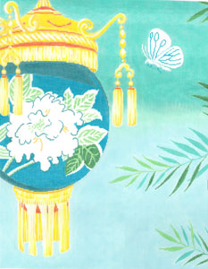 Peony Lantern & Butterfly C-606