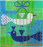Lovebirds Pair Blue ND814