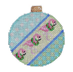 Dots/Flamingos/Check Ball Ornament - ATct1837