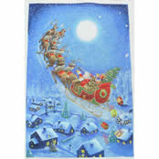 Santa's Night Ride 12 x 18 - 18 mesh EWE-743