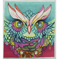 Fantasy Owls 4; 7.25 x 8 - 18 mesh EWE-764