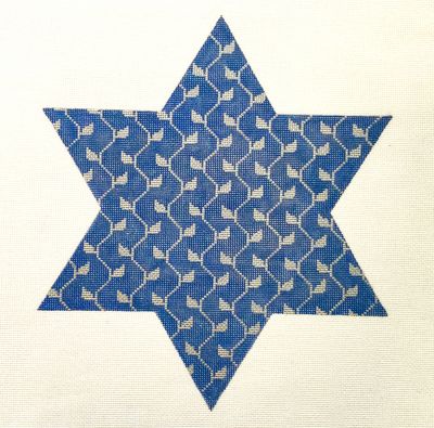 9" - 6 Pointed Star of David - Silver Wg11849