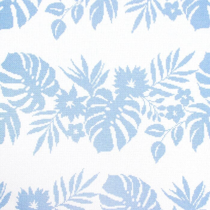 Hibiscus Pillow Blue on White NTG KB277