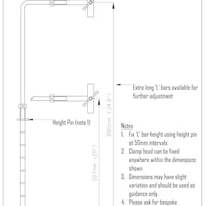 Lowery Floor Stand Silver/Grey