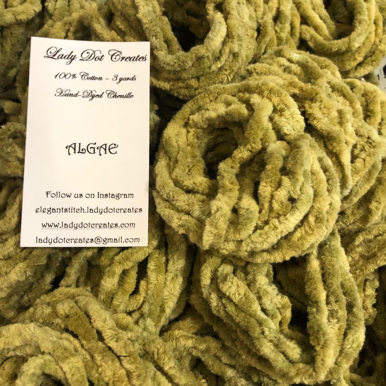 Vintage Trim Chenille 3 yards Algae
