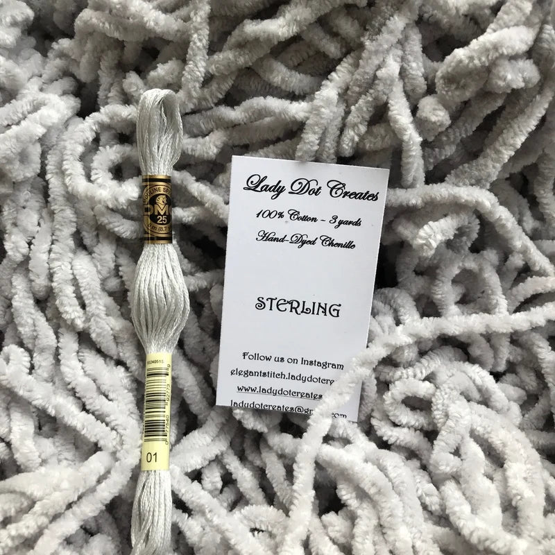 Vintage Trim Chenille 3 yards Sterling