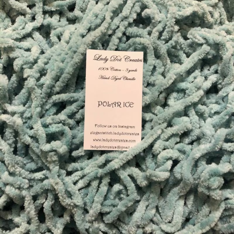 Vintage Trim Chenille 3 yards Polar Ice