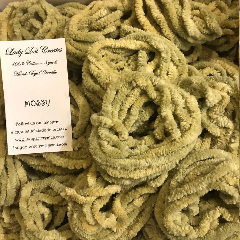 Vintage Trim Chenille 3 yards Mossy