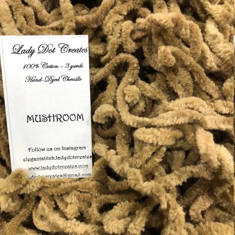 Vintage Trim Chenille 3 yards Mushroom