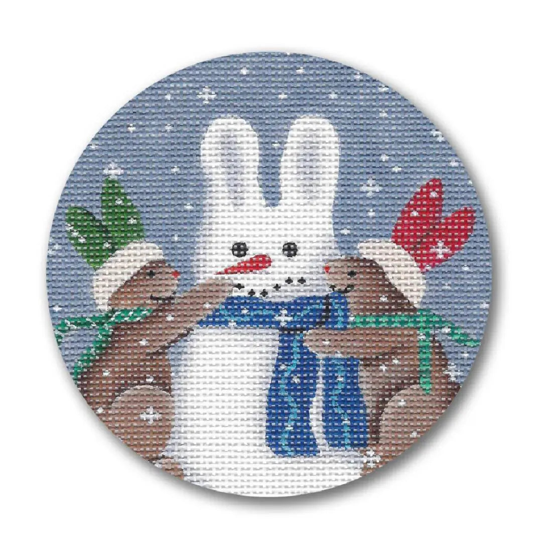 Bunnies Building Snowman GD-XO 24