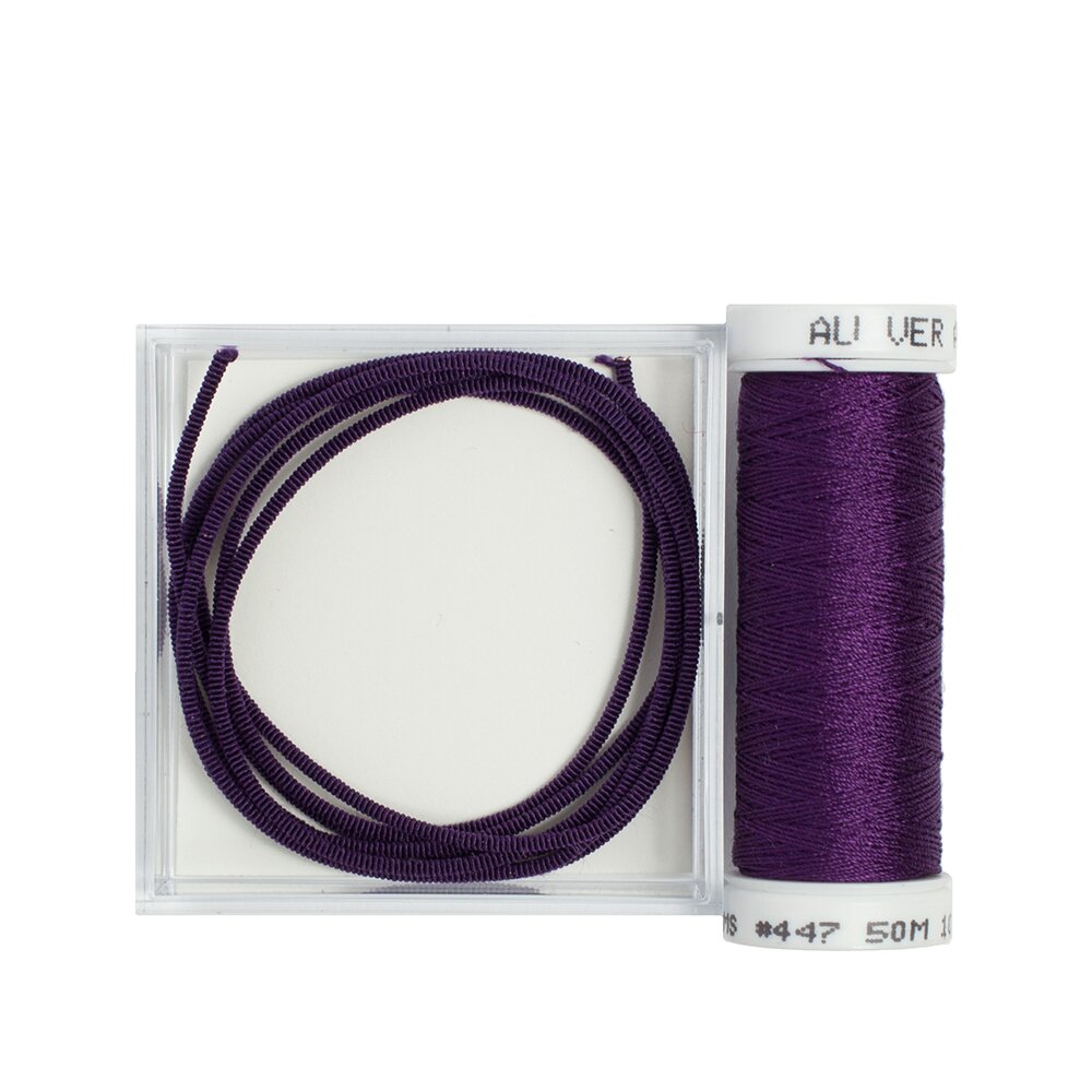 Silk Wrapped Purl Size 2 with Couching Thread