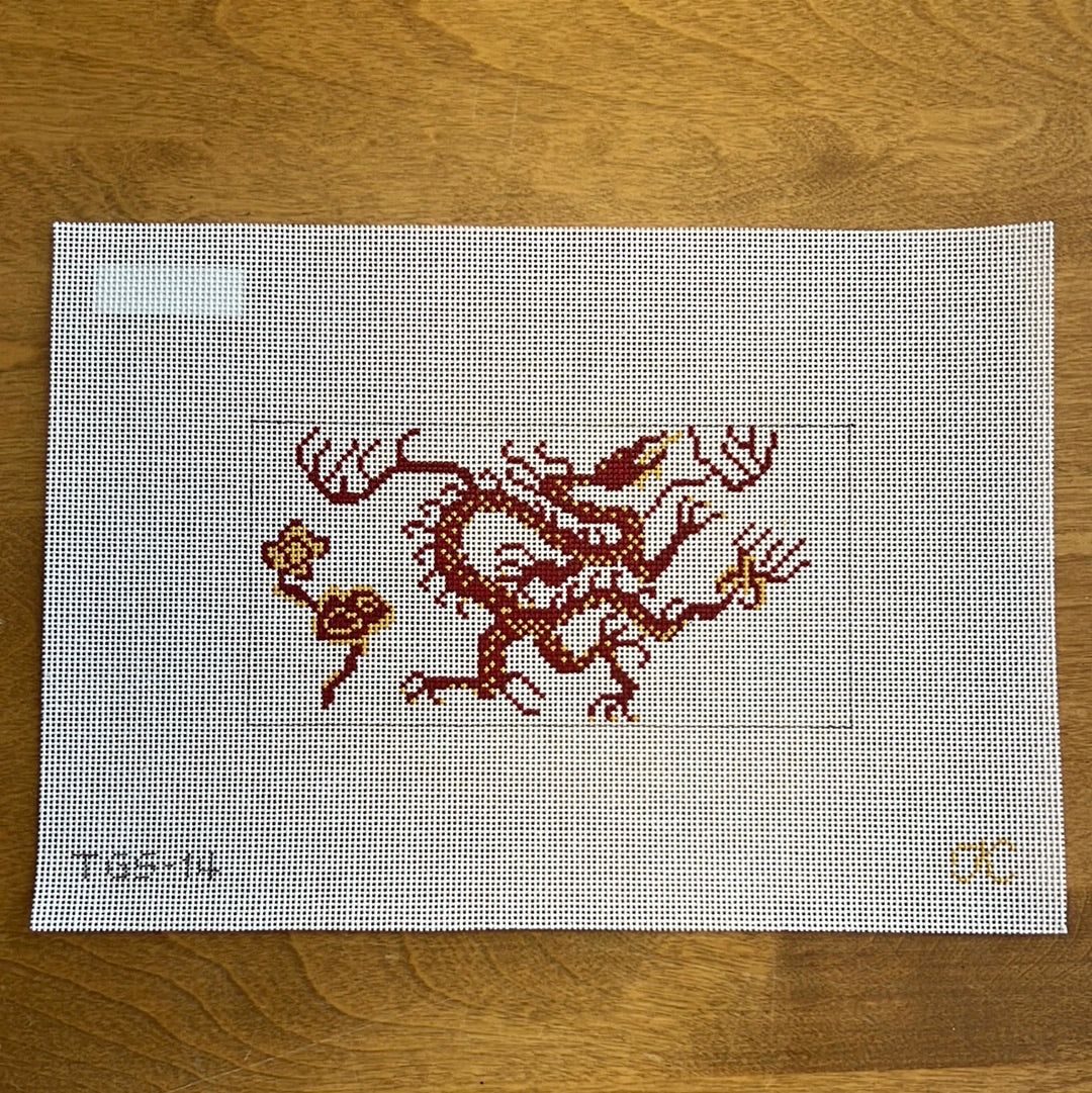 Chinoiserie Dragon Insert - Red TGS14