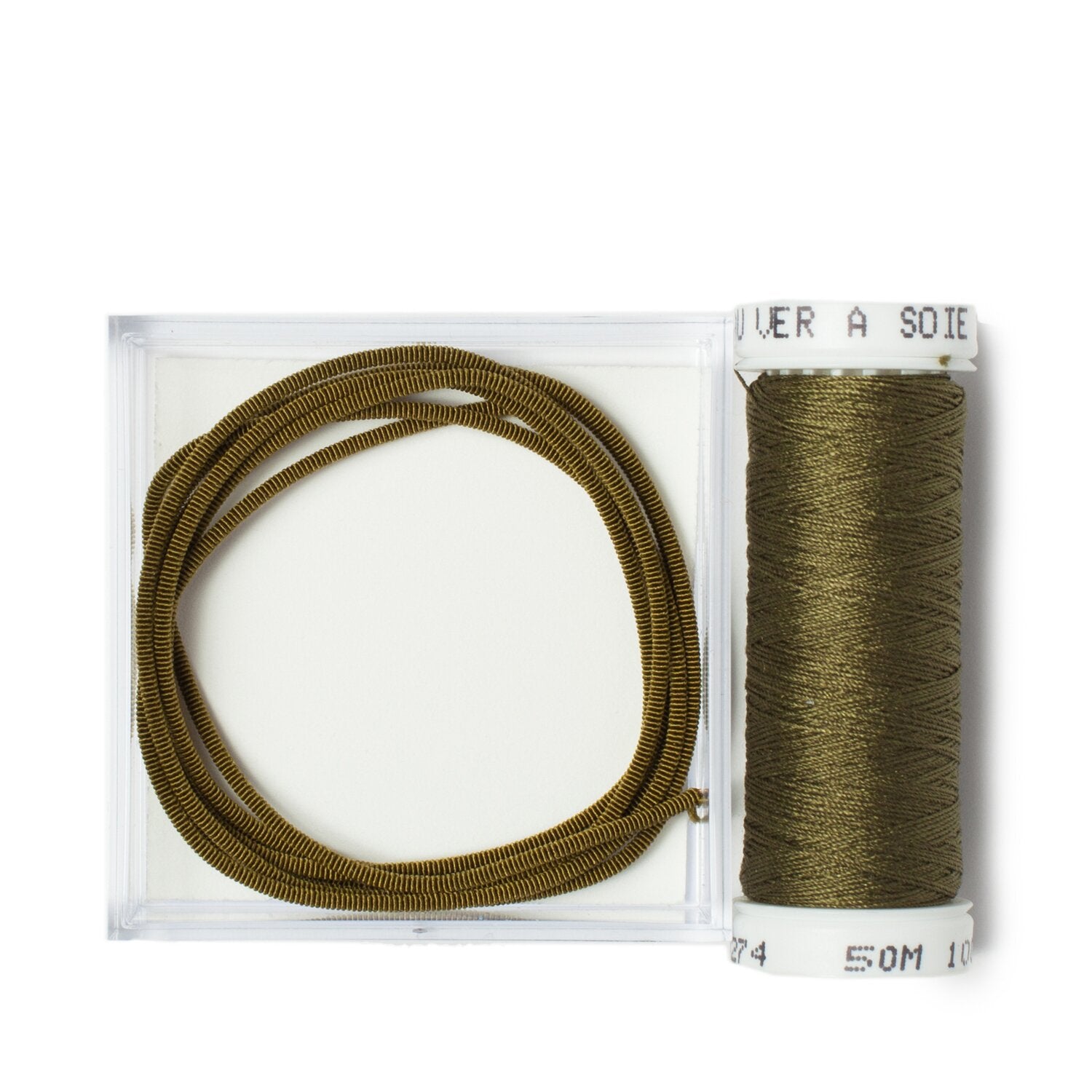 Silk Wrapped Purl Size 2 with Couching Thread