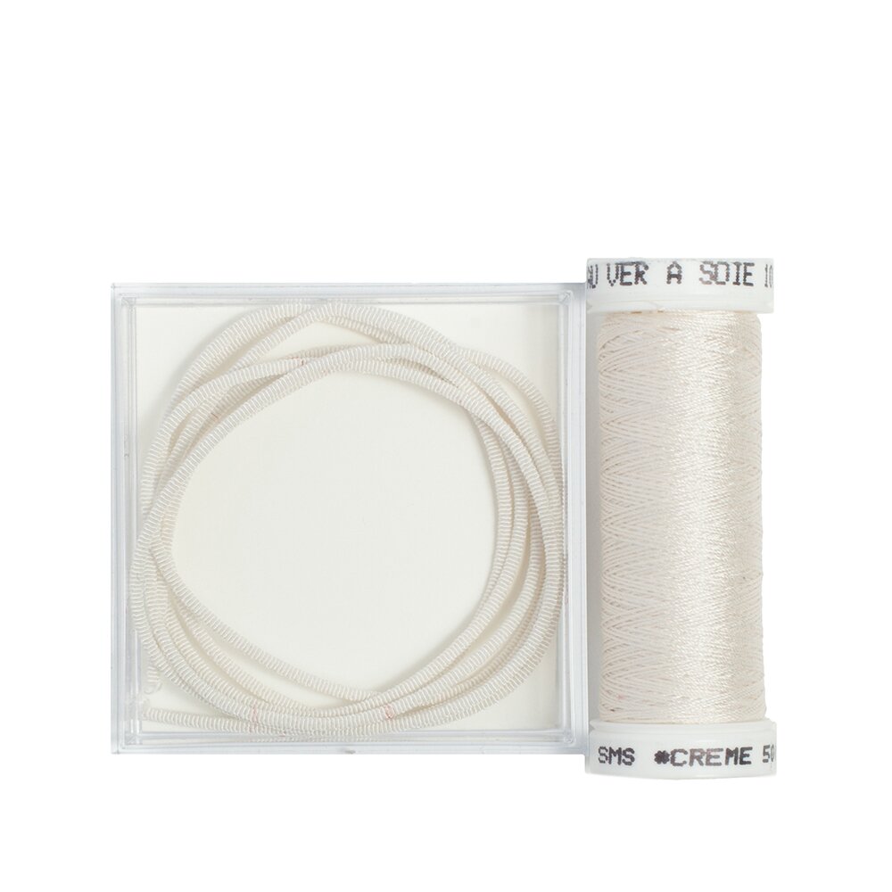 Silk Wrapped Purl Size 2 with Couching Thread
