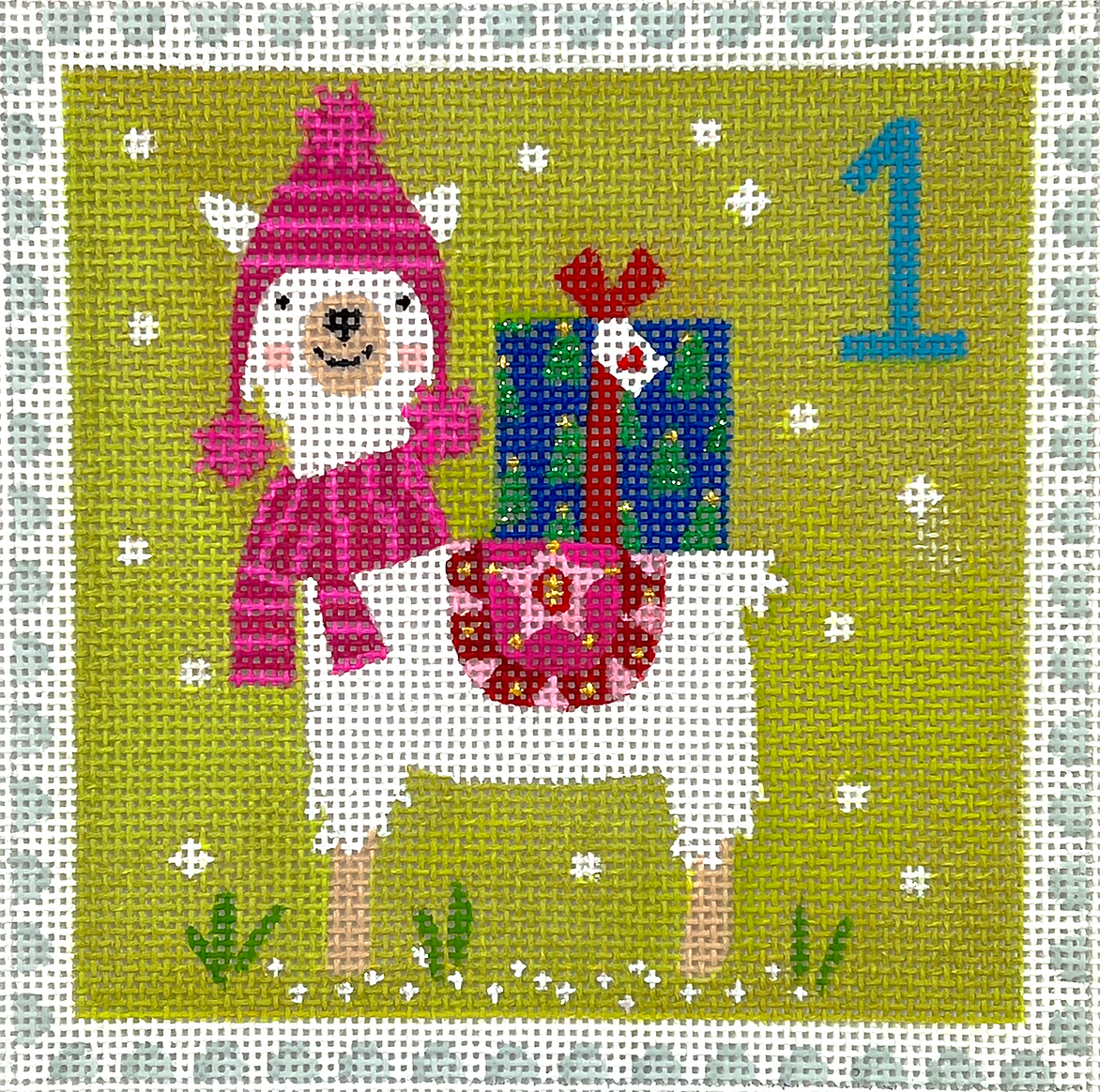 Klara Hawkins – Advent Stamp #1 – Llama (Peru) KH-PL-01