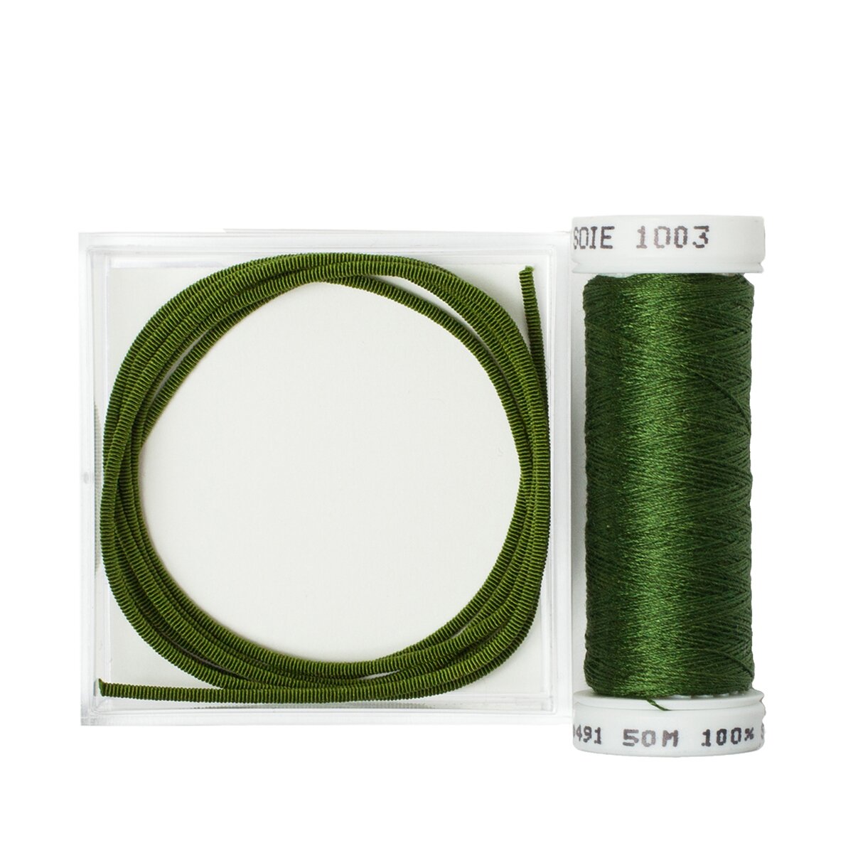 Silk Wrapped Purl Size 2 with Couching Thread