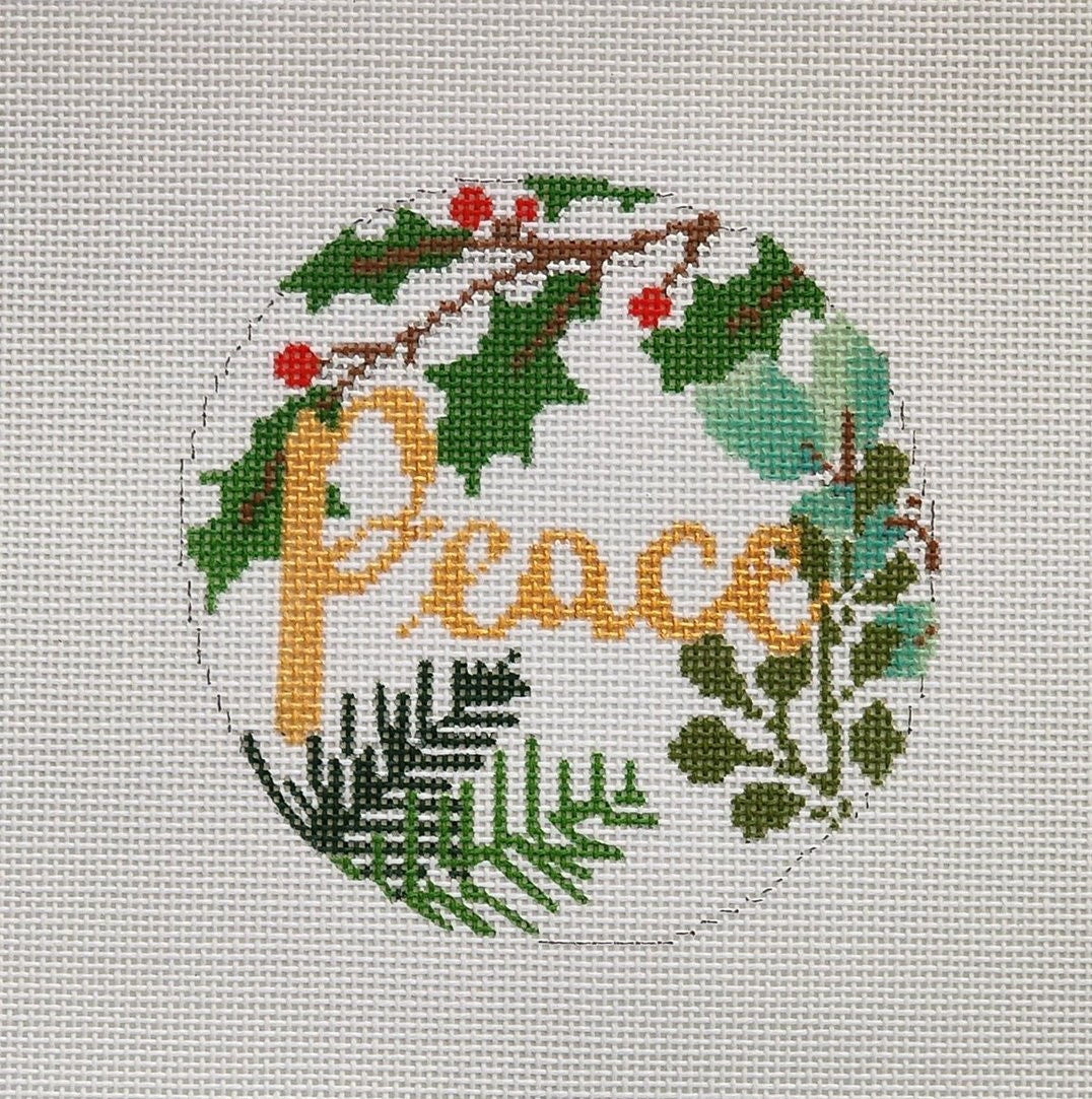 Peace Ornament White/Gold LL-ORN-08w
