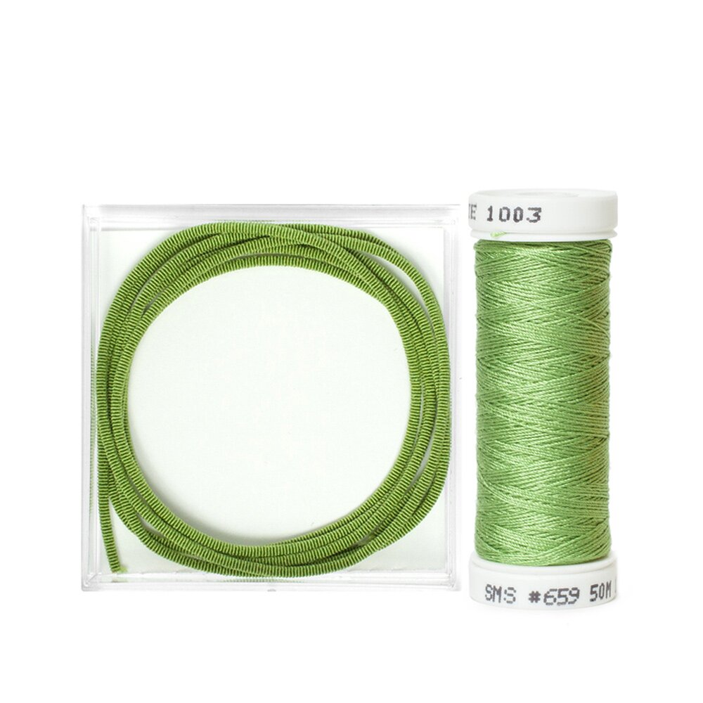 Silk Wrapped Purl Size 2 with Couching Thread