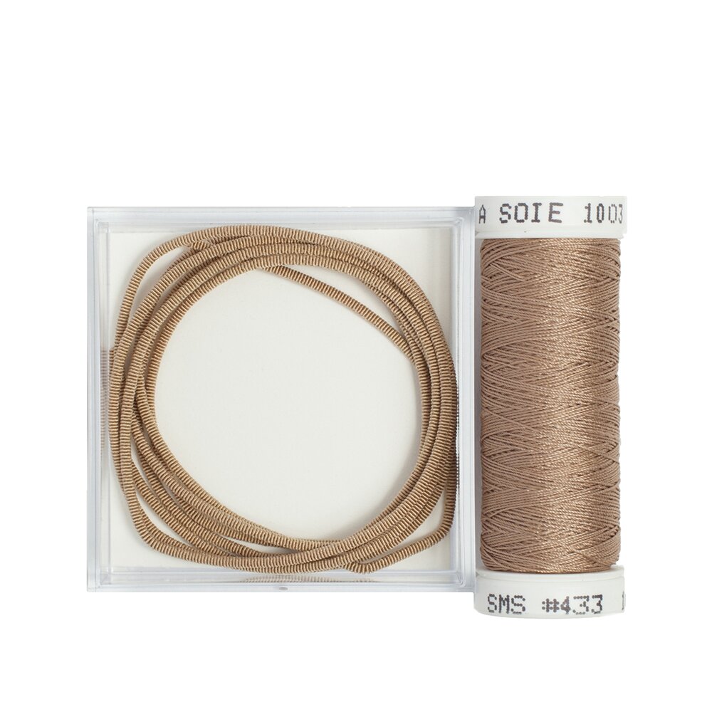 Silk Wrapped Purl Size 2 with Couching Thread