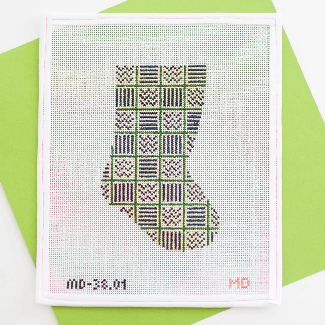 Boho mini stocking - blue/green MD-38.01