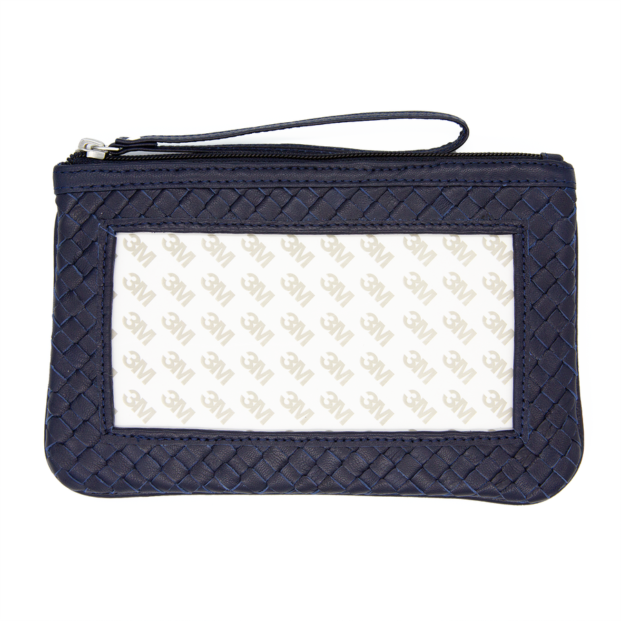 Leather Woven Clutch
