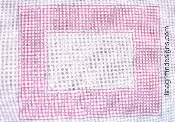 Pink & White Check Frame FR-001-P