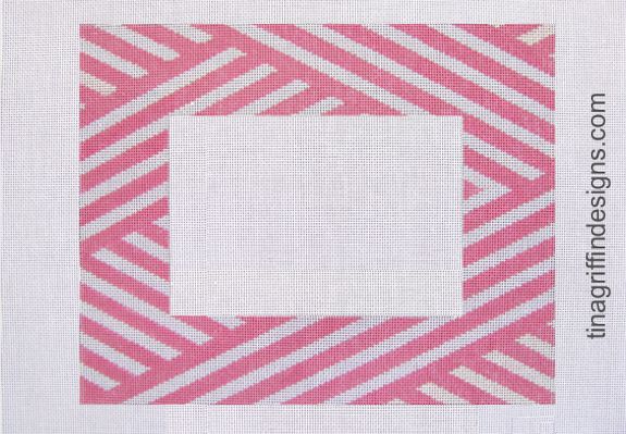 Pink & White Stripe Frame FR-004