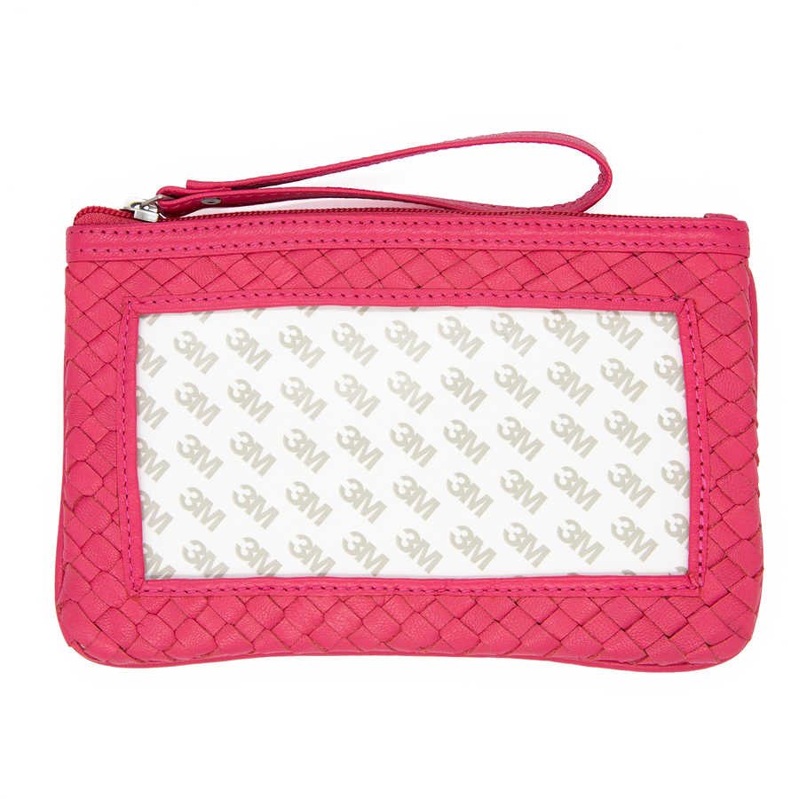 Leather Woven Clutch