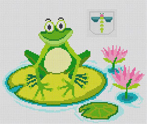 Frog on Lily Pad Tooth Fairy Pillow S-239