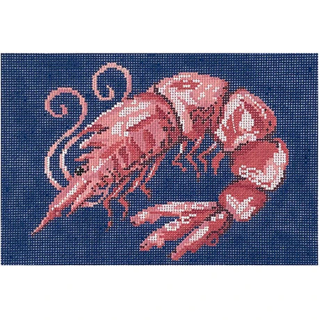 Shrimp on Navy Clutch - ATeco201