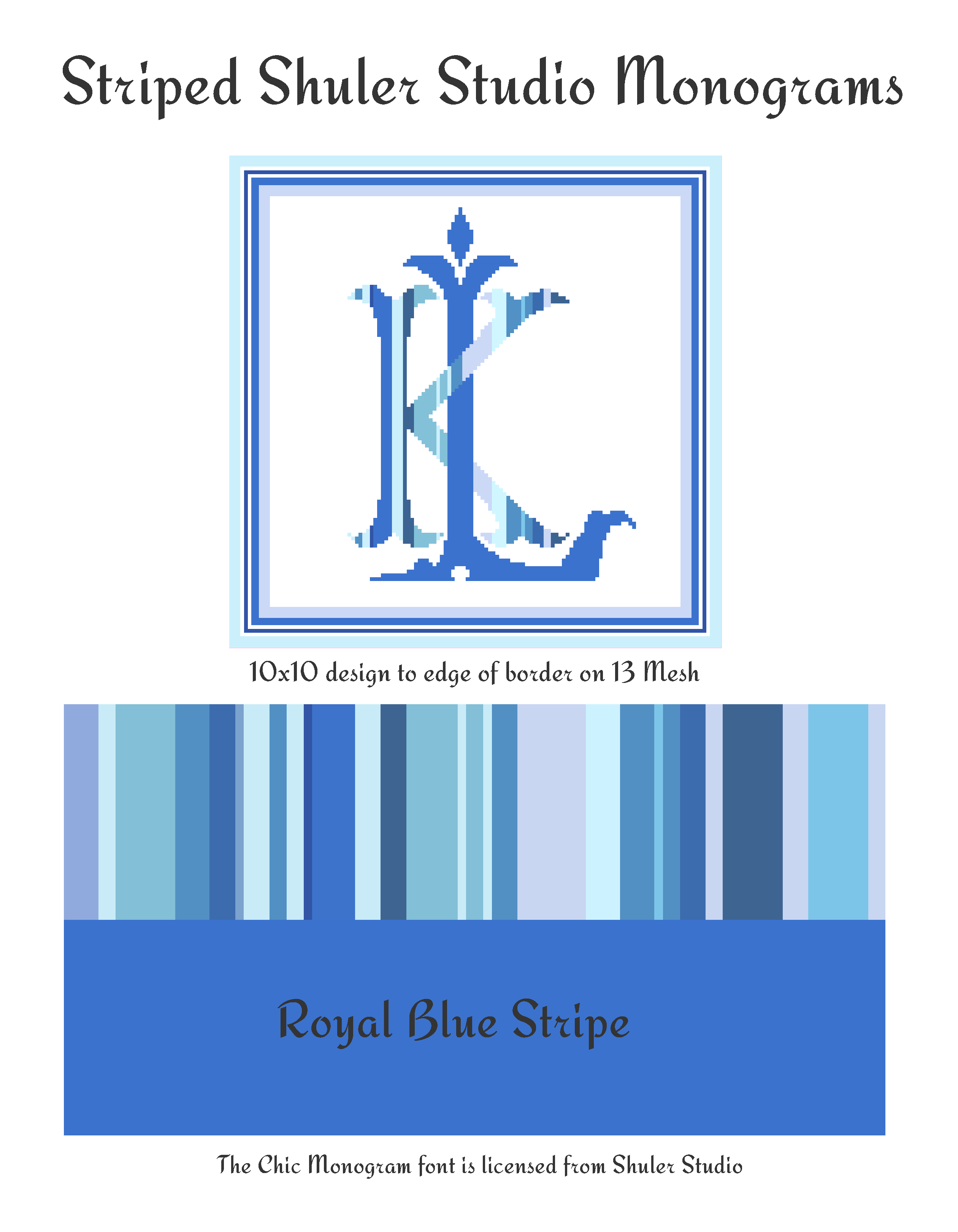 Shuler Stripe Monogram — Needlepoint Junction