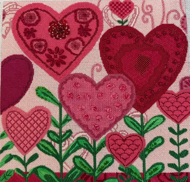 Garden of Hearts Canvas Class with Janeann Sleeman November 6th. DEPOSIT ONLY