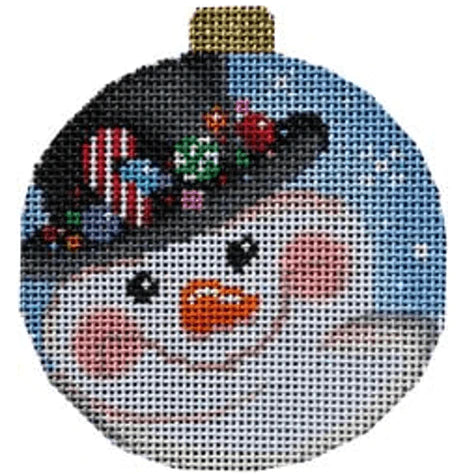 Top Hat Snowman Ball Ornament - ATct1802