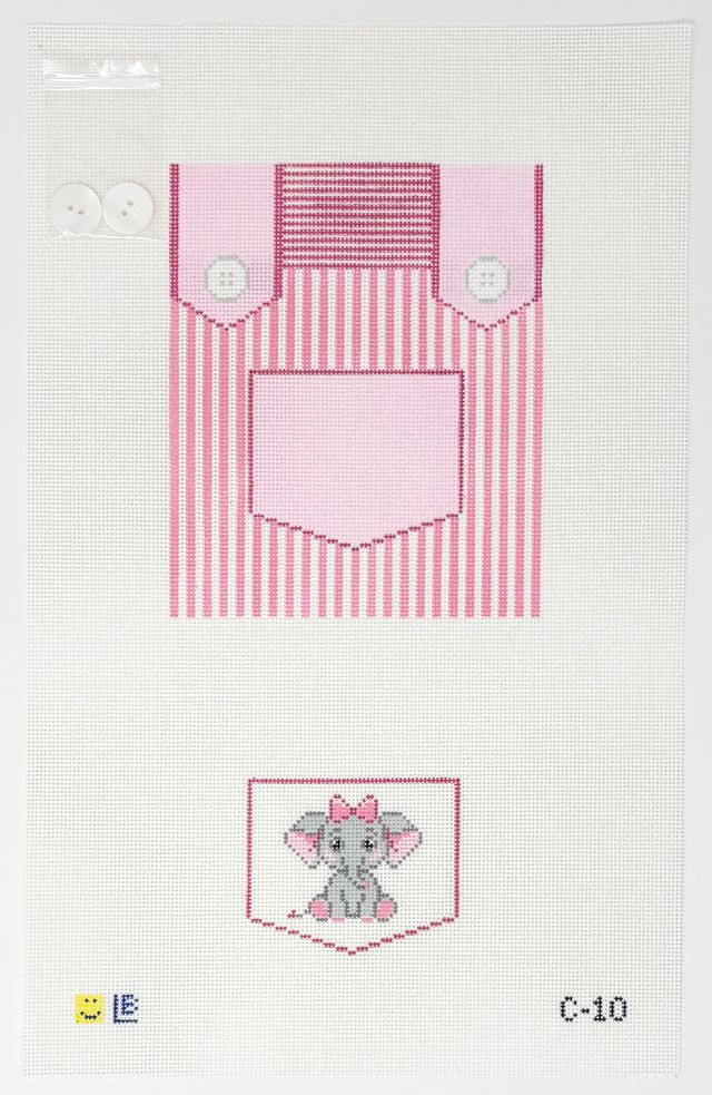 Overalls - Pink, Elephant C-10