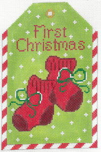 First Christmas Red Booties XO-197k