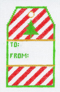 Striped Gift Tag To: and From: XO-198a