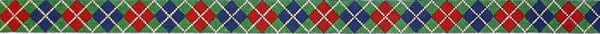Argyle - Green Bkg. - Navy/Red/Khaki (18) TMC-122c