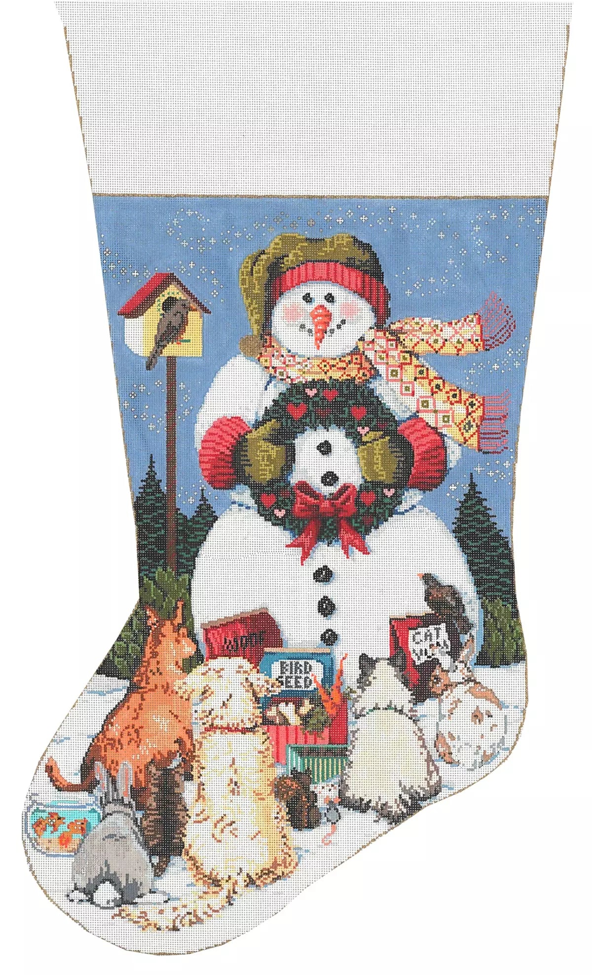 Snow Gathering Stocking by Sandra Gilmore Trunk Show