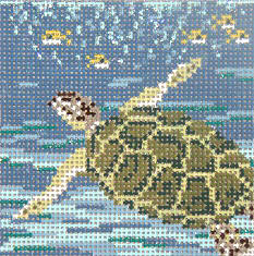 Sea Turtle 4 inch Square NC1826