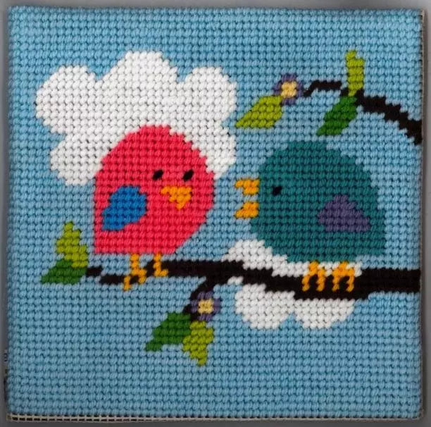 Little Moon Quickpoint Kit – Birds by Sandra Gilmore Trunk Show