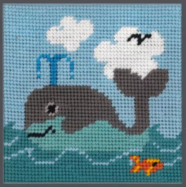 Little Moon Quickpoint Kit – Whale by Sandra Gilmore Trunk Show