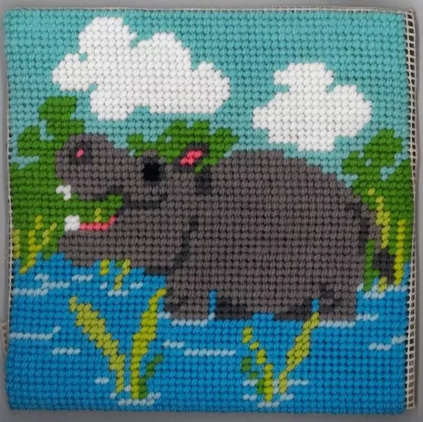Little Moon Quickpoint Kit – Hippo by Sandra Gilmore Trunk Show