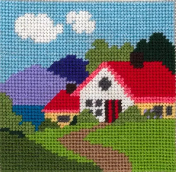 Little Moon Quickpoint Kit –House by Sandra Gilmore Trunk Show